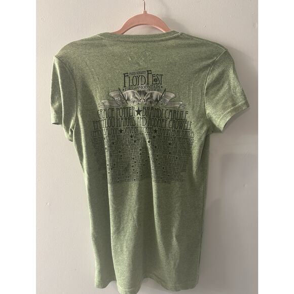 FloydFest 15 Fire on the Mountain 2015 Green T-Shirt M Recycled Recover Band Tee - Picture 2 of 8